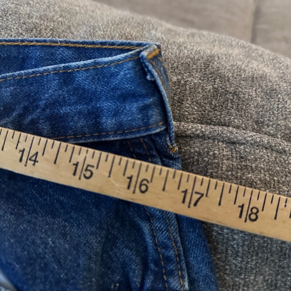 Vintage Chic High Waisted Mom‎ Jeans Medium Wash Made in USA Tapered Leg 18 Tall - Picture 7 of 9